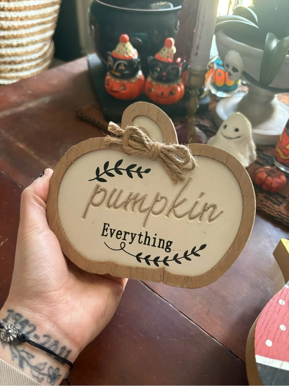 Set of 4 fall Wood blocks